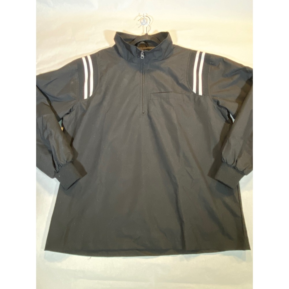 Black Smitty Pullover Jacket Water Repellent Quarter Zip Large Mens Vintage